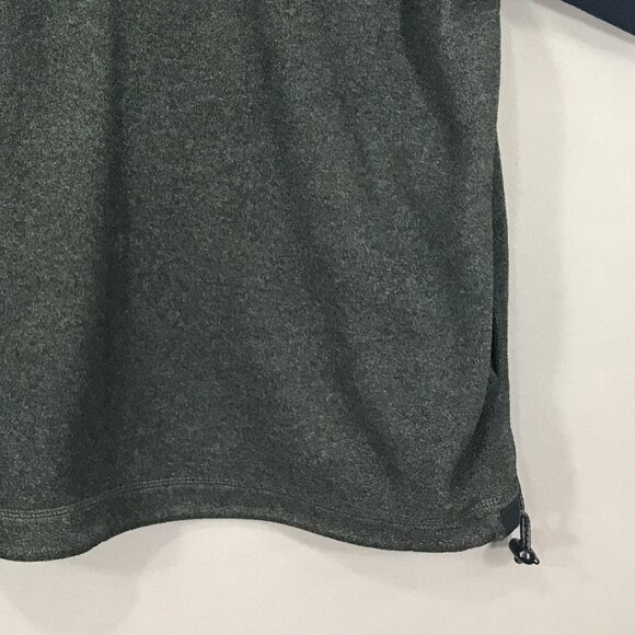 Sonoma Sport Sweatshirt Mens Large Gray & Navy Fleece Pullover 1/4 Zipper Pocket - Picture 6 of 14